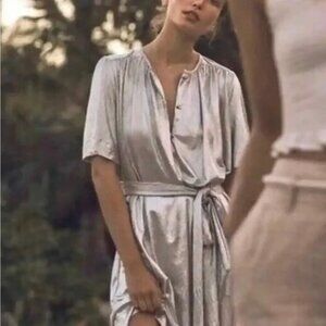 Sabina Musayev Metallic Gold Mini Dress